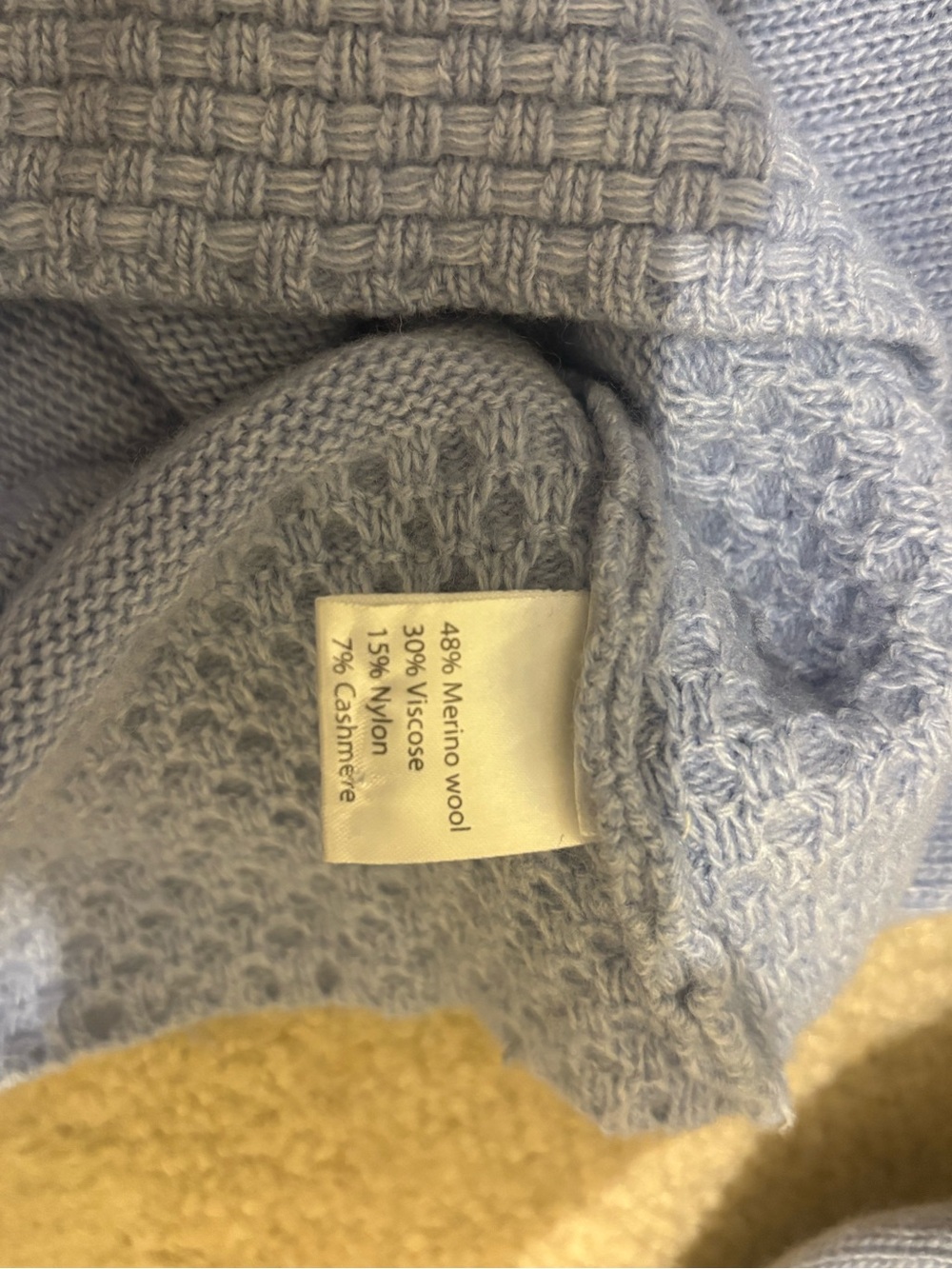 Benedetta B. Light Blue Women’s Wool and Cashmere Sweater - Picture 4 of 5